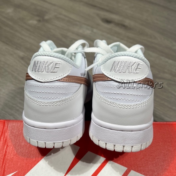 Nike Dunk Low White Rose Gold GS - Picture 10 of 11